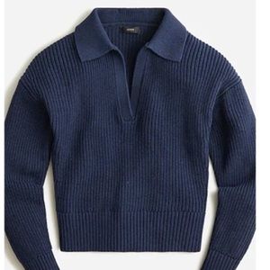 J. Crew Navy Blue Ribbed Sweater